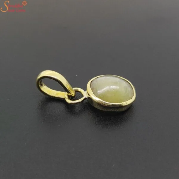 Natural Apatite Cat's Eye Gemstone Pendant Shraddha Shree Gems