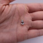 aquamarine teardrop necklace