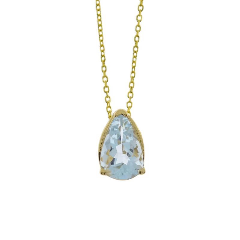 Aquamarine Yellow Gold 14k Fine Necklaces & Pendants for sale | eBay