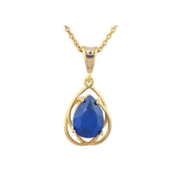 blue sapphire gemstone necklace