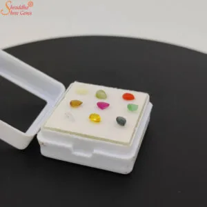 certified pear navratna gemstones