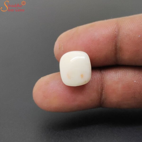 certified white coral gemstone