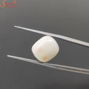 certified white coral gemstone