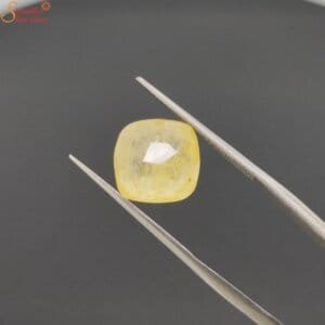 certified yellow sapphire gemstone