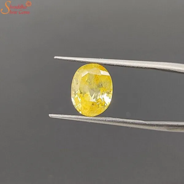loose ceylon yellow sapphire gemstone