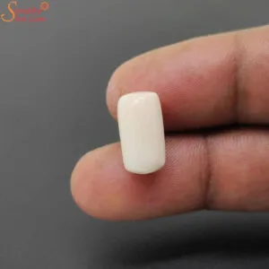 loose white coral gemstone