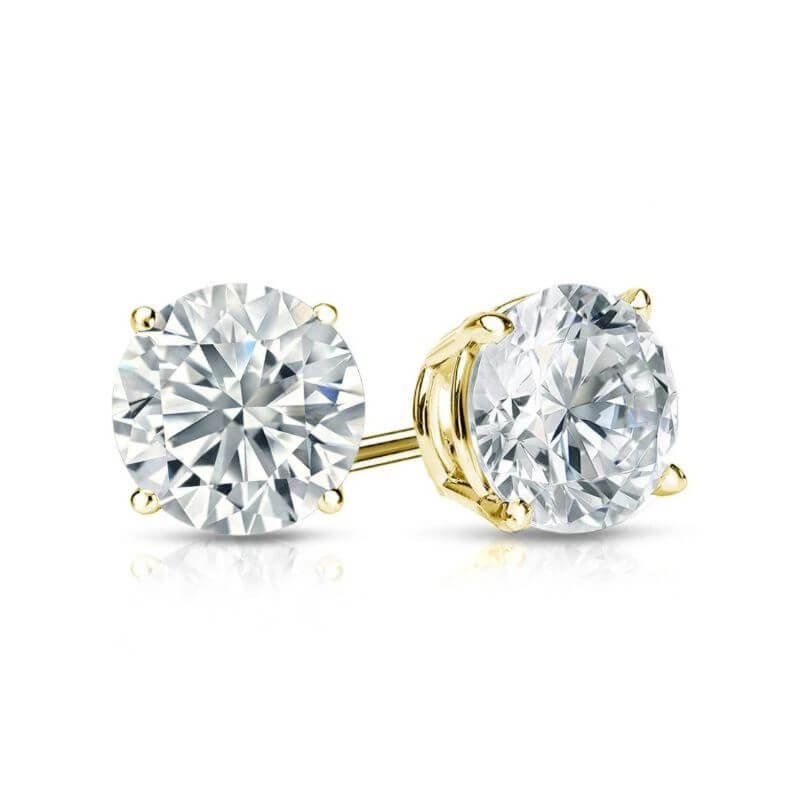 Buy 18k Yellow Gold and American Diamond Stud Earrings for Women VE836  Online from Vaibhav Jewellers