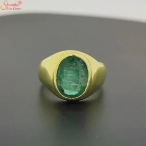 natural emerald gemstone ring
