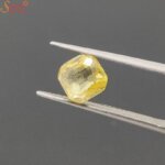 natural octagon yellow sapphire gemstone