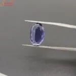 natural oval iolite gemstone