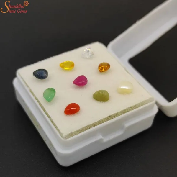natural pear navratna gemstones