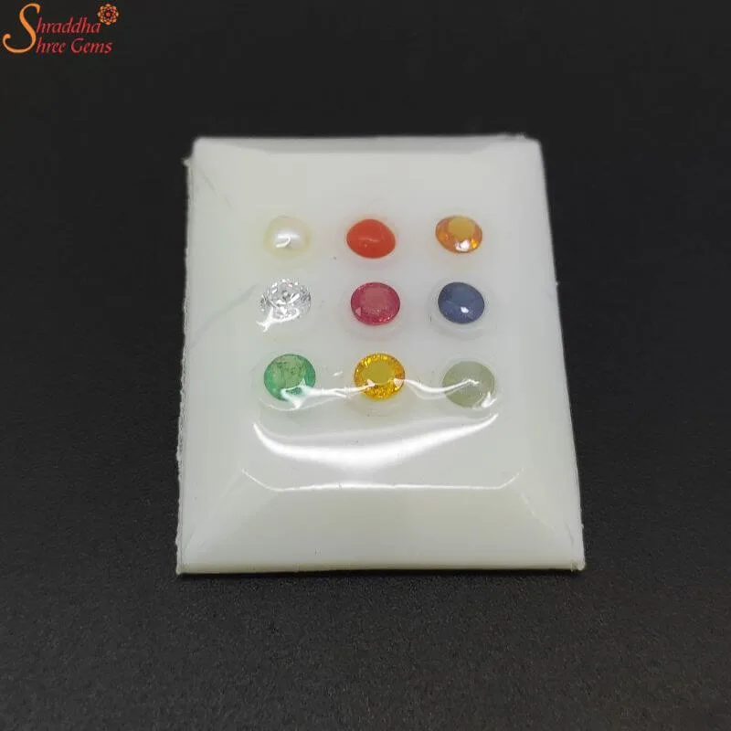 natural round navratna gemstones