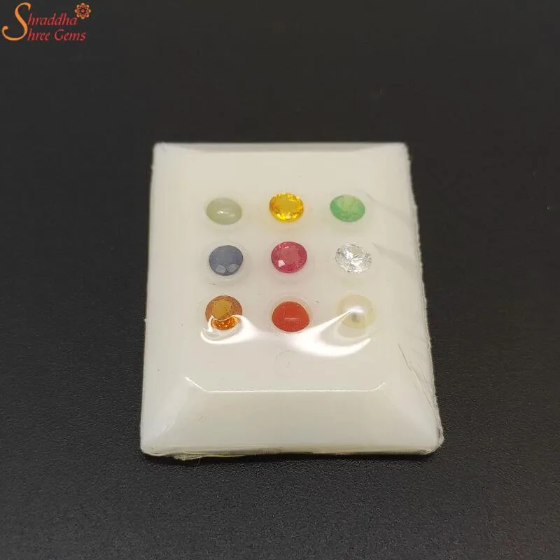 natural round navratna gemstones