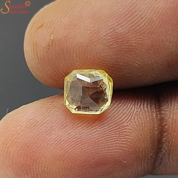 octagon yellow sapphire gemstone