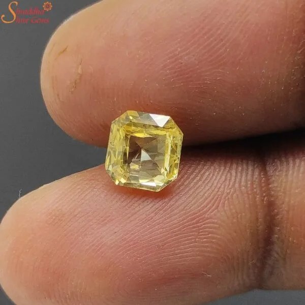 octagon yellow sapphire gemstone