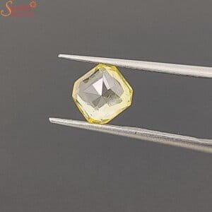 octagon yellow sapphire gemstone