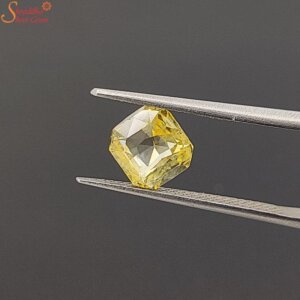 octagon yellow sapphire gemstone