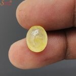 oval yellow sapphire gemstone