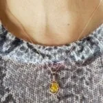 pear citrine gemstone pendant