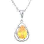 pear citrine gemstone pendant