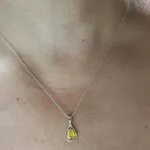 pear citrine gemstone pendant