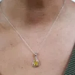 pear citrine gemstone pendant