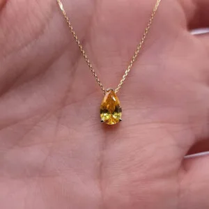pear shape citrine gemstone