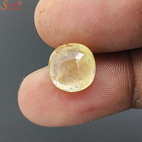 unheated ceylon yellow sapphire gemstone
