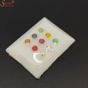 untreated round navratna gemstones