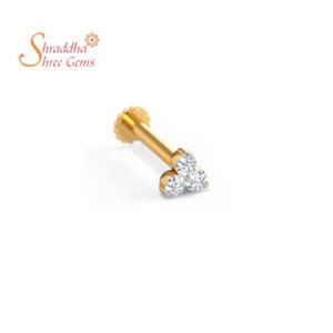 Yellow Gold Moissanite Nose Studs