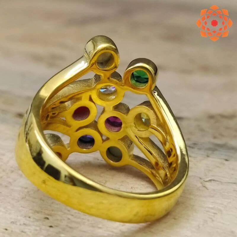 Highly Attractive Trendy And Stylish Gold Plated Seed Of Life Ring For  Women at 20000.00 INR in Hanumangarh | Balaji Jewellers