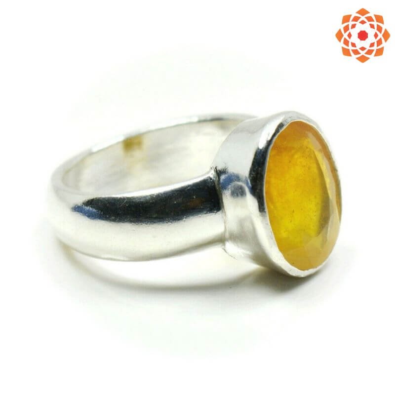 Natural Oval Shape Yellow Sapphire Ring