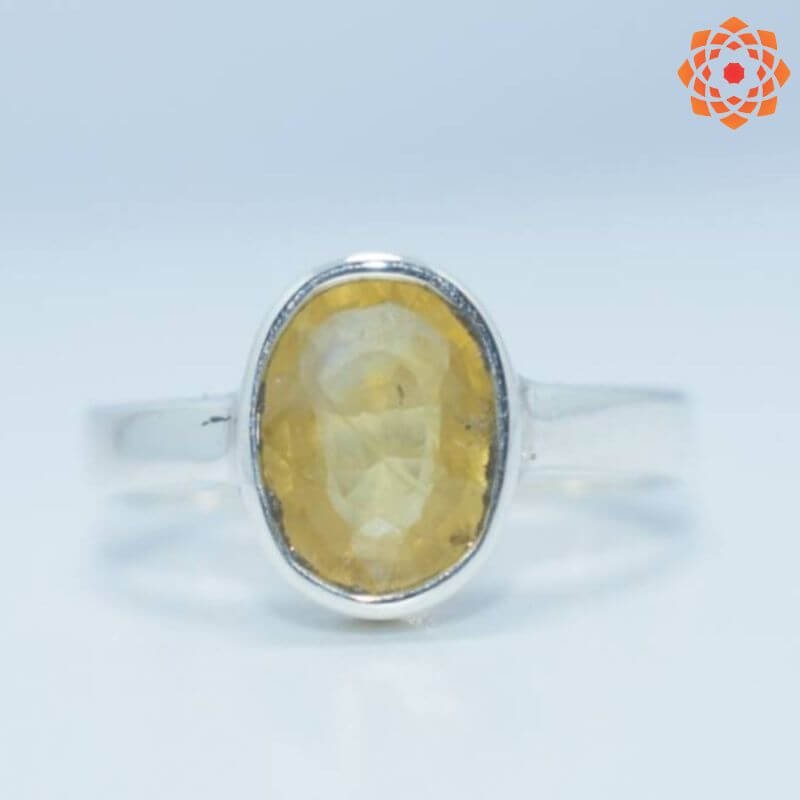 Certified Yellow Sapphire Ring
