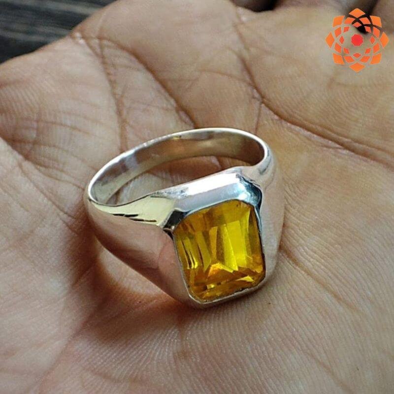 Ceylon Yellow Sapphire Ring, Pukhraj Stone Ring - Shraddha Shree Gems-nlmtdanang.com.vn