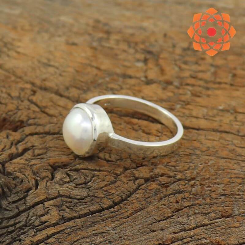 White Pearl Ring, Free Size at Rs 5000/piece in Mumbai | ID: 2852113593848