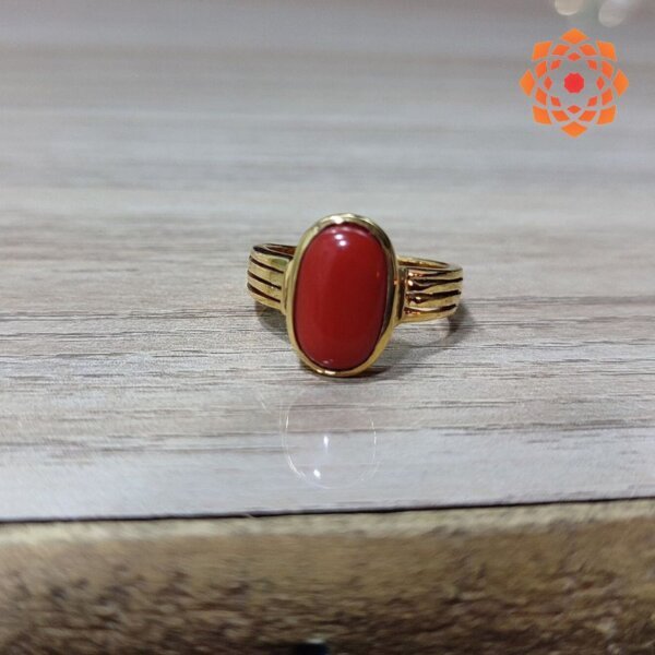 Gold Coral Ring Design From Senthil Murugan Jewellers - South India Jewels