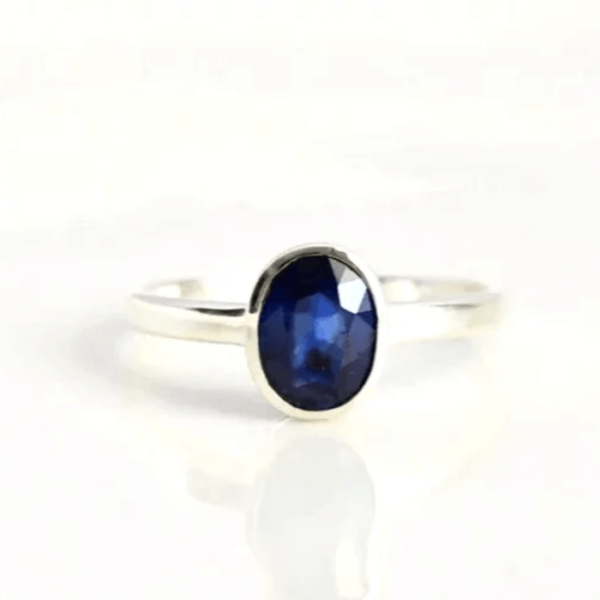 Pear Ceylon Blue Sapphire Engagement Ring Gold 3 Stone Diamond Ring | La  More Design