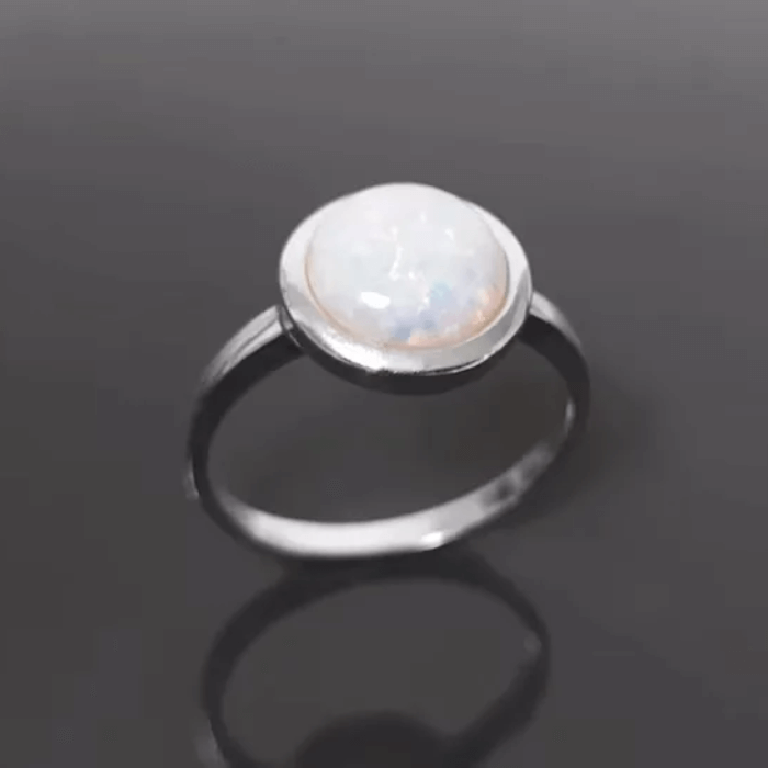 Natural Firing Opal Gemstone Ring