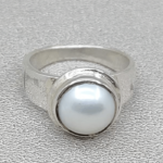 Natural South Sea Pearl Gemstone Men's Ring