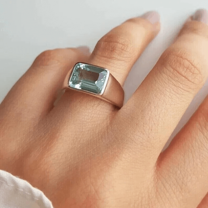 Luxury Emerald Turquoise Aquamarine Sapphire Flower Crystal Cluster Silver  Rings - China Jewelry and Fashion Jewelry price | Made-in-China.com