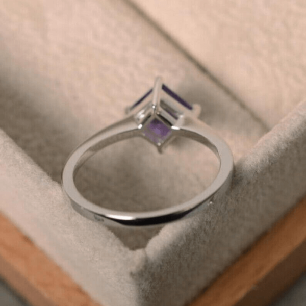 Amethyst Square Gemstone Ring