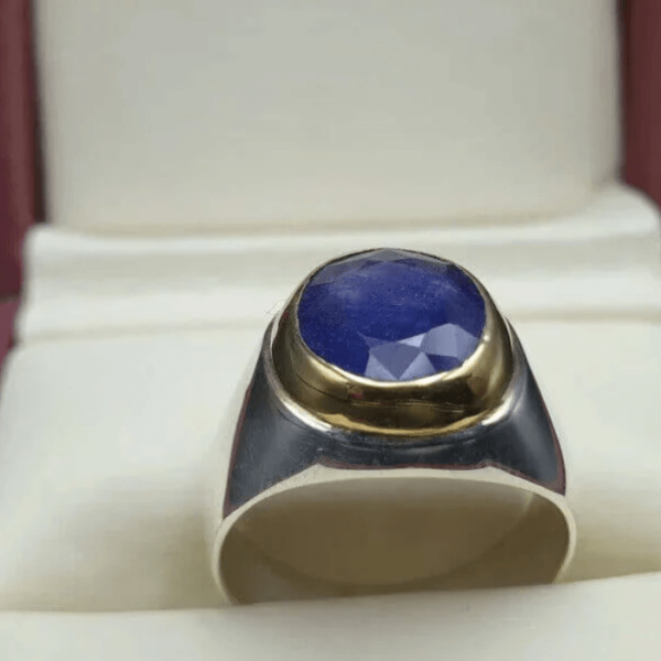 Natural Blue Sapphire Gemstone Ring