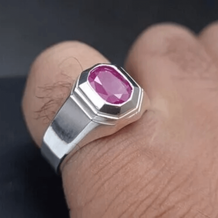 Natural Ruby Ring For Men 925 Sterling Silver Yakoot Ring Real Ruby Ring  For Men | eBay