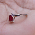 Women’s Wear Journey Style Natural Ruby Gemstone Ring