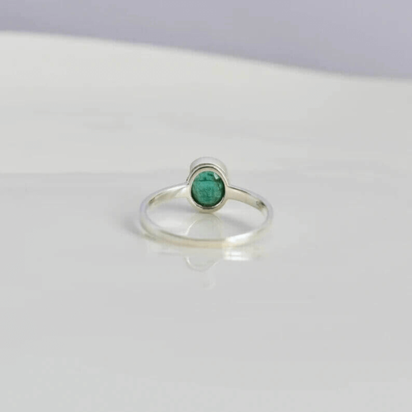 Natural Emerald Gemstone Ring May Birthstone