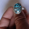Natural Persian Turquoise Big Gemstone Ring