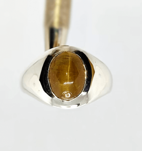 Natural Cats eye Gemstone Men's Wear Ring