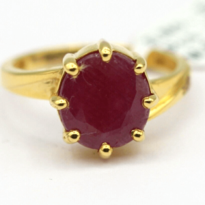 Natural Ruby Gemstone Journey Style Men's Ring