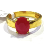 Mens Jewelry Natural Ruby Gemstone Ring