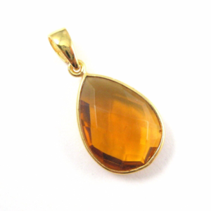 Beautiful Pendent With Citrine Loose Gemstone